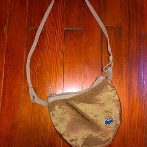 Lacoste Vintage Zipper saddle shoulder bag.